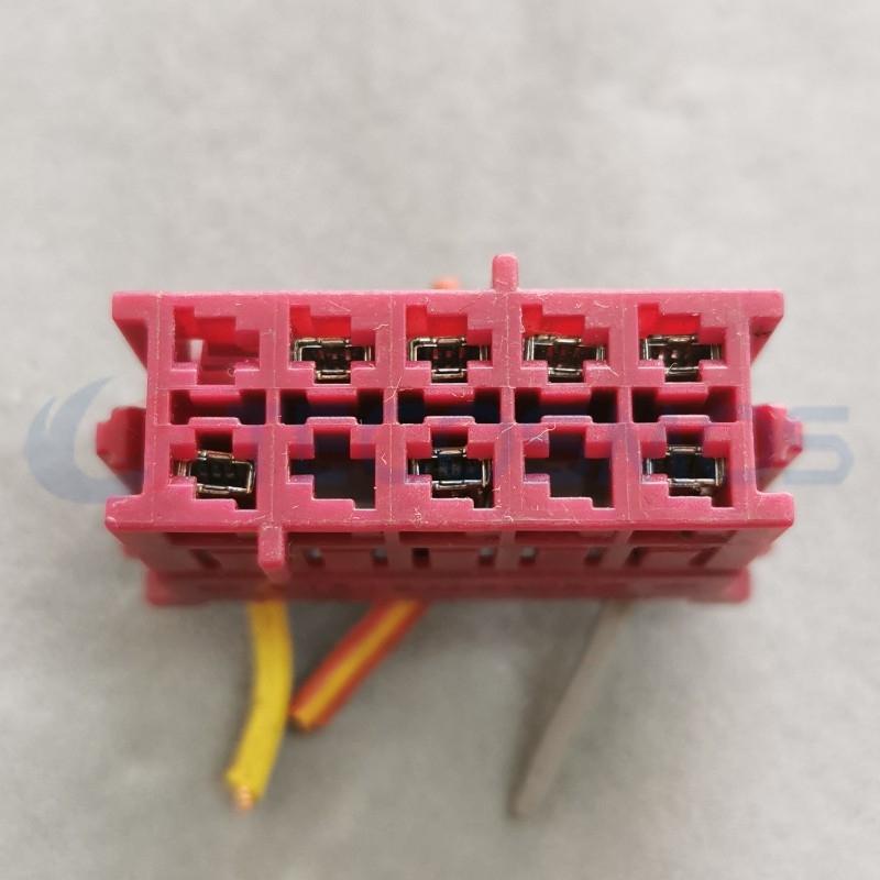 Car Connector For Mercedes A0525456326 Red 10 Pins CT10-0016M-13