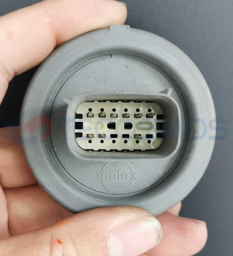 Car Connector For Buick headlight socket male plug gray 12 pin CT12-0001G-4