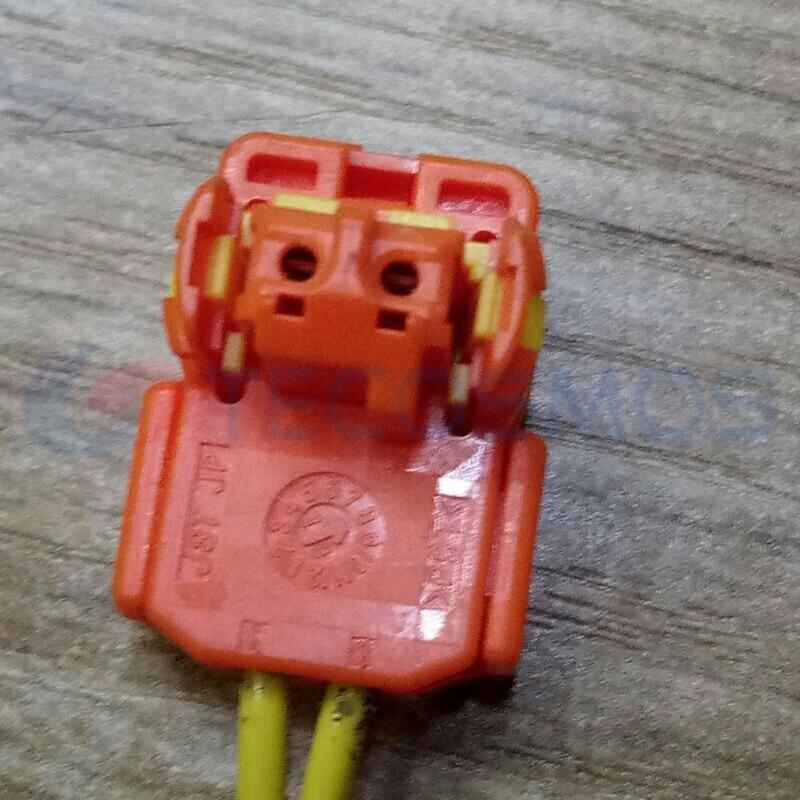 Car Connector For Nissan passenger airbag plug orange short yellow cover 2pin CT2-0163M-2