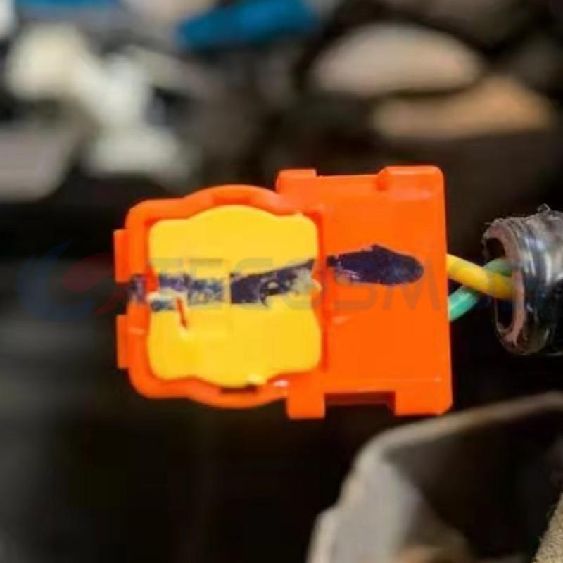 Car Connector For Airbag plug orange short yellow cover 2pin CT2-0163M-3