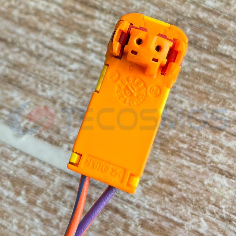 Car Connector For Airbag Orange Long Red Cover 2 Pins CT2-0163M-4