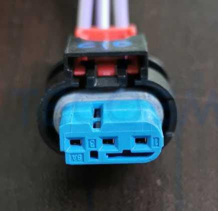 Car Connector For Tesla Radar Blue 3pin CT3-0224M-5