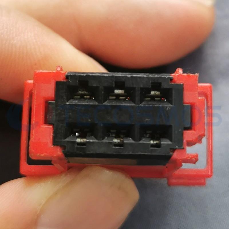 Car Connector For Peugeot blower resistor red 6pin CT6-0017M-4